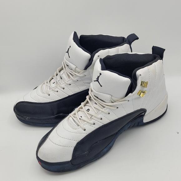 Air Jordan 12 Retro taxi 130690-101 black white men\'s size 8.5 main image 8